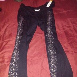 1X Black Leggings with Bling